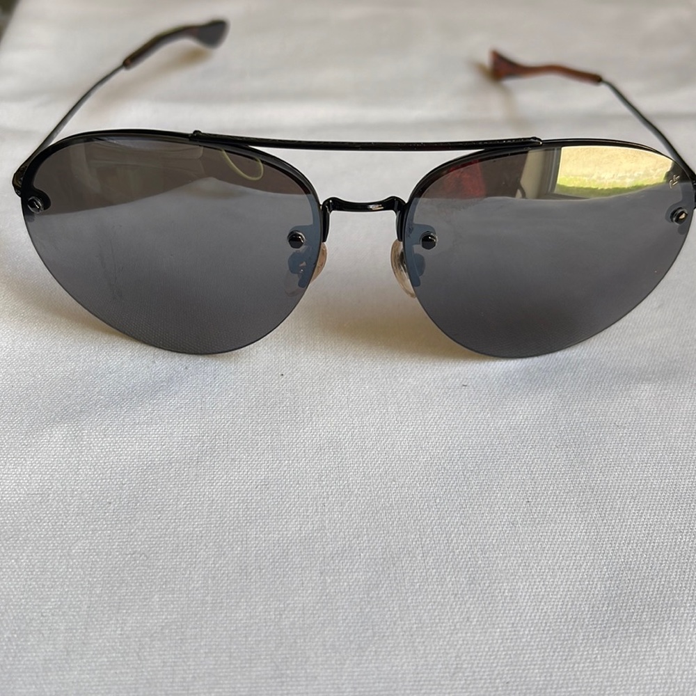 JOHN VARVATOS V762 58 14 140 black rimless full frame aviators, double bridge